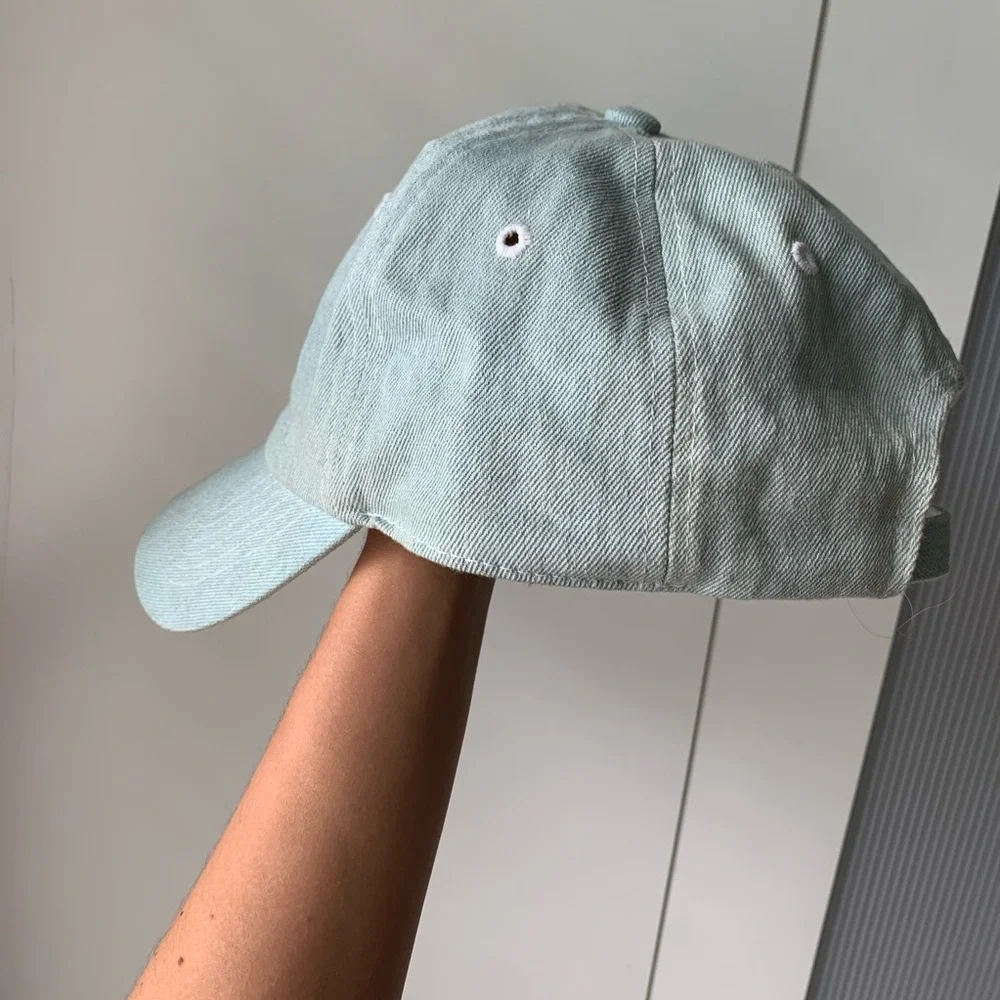 Light denim baseball cap